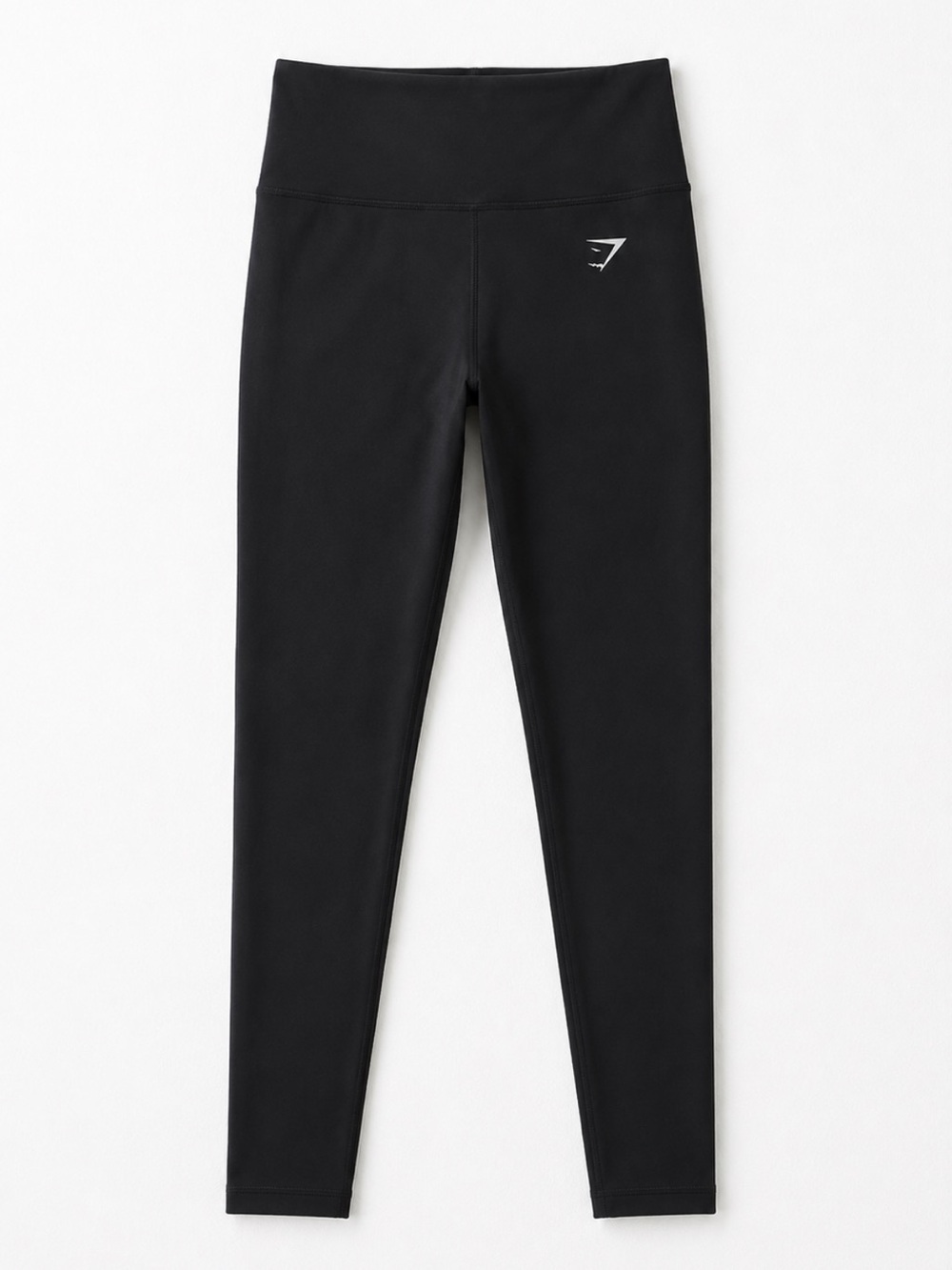 Gymshark Black High Rise Flex Leggings Logo Waistband Stretch Athletic Leggings